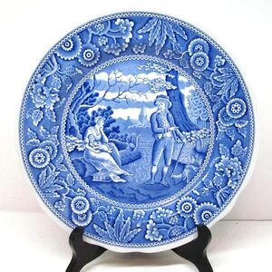 Spode Blue Room Collection Dinner Plate Woodman Made in England 10.25”